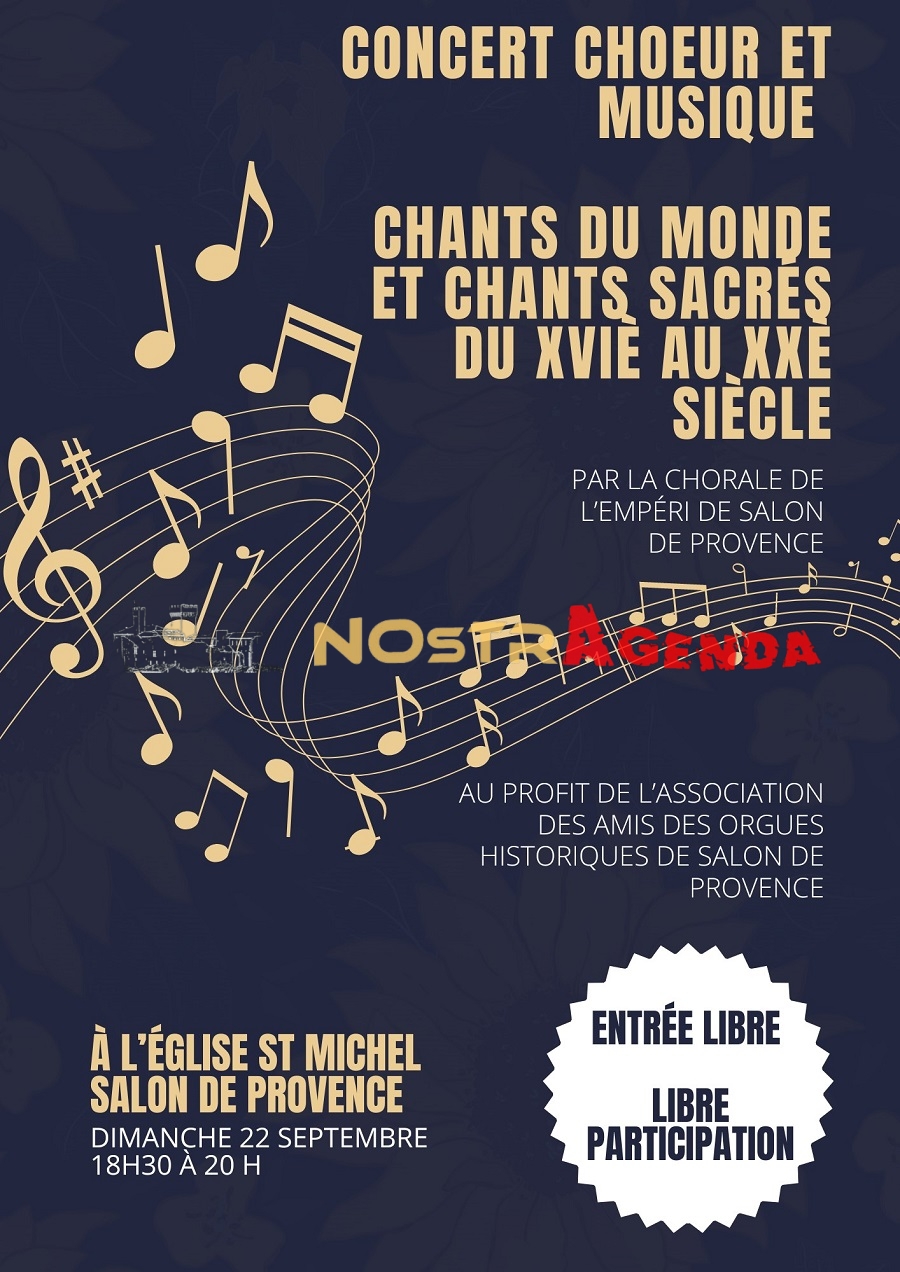 concert Eglise saint Michel les amis des orgues historiques de Salon agenda Nostragenda
