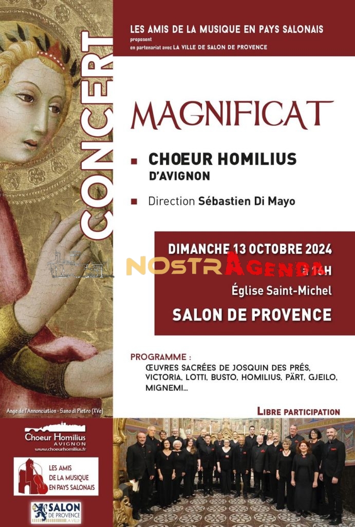 CONCERT CHŒUR HOMILIUS 2024 10 13 -salon-de-provence NOSTRAGENDA