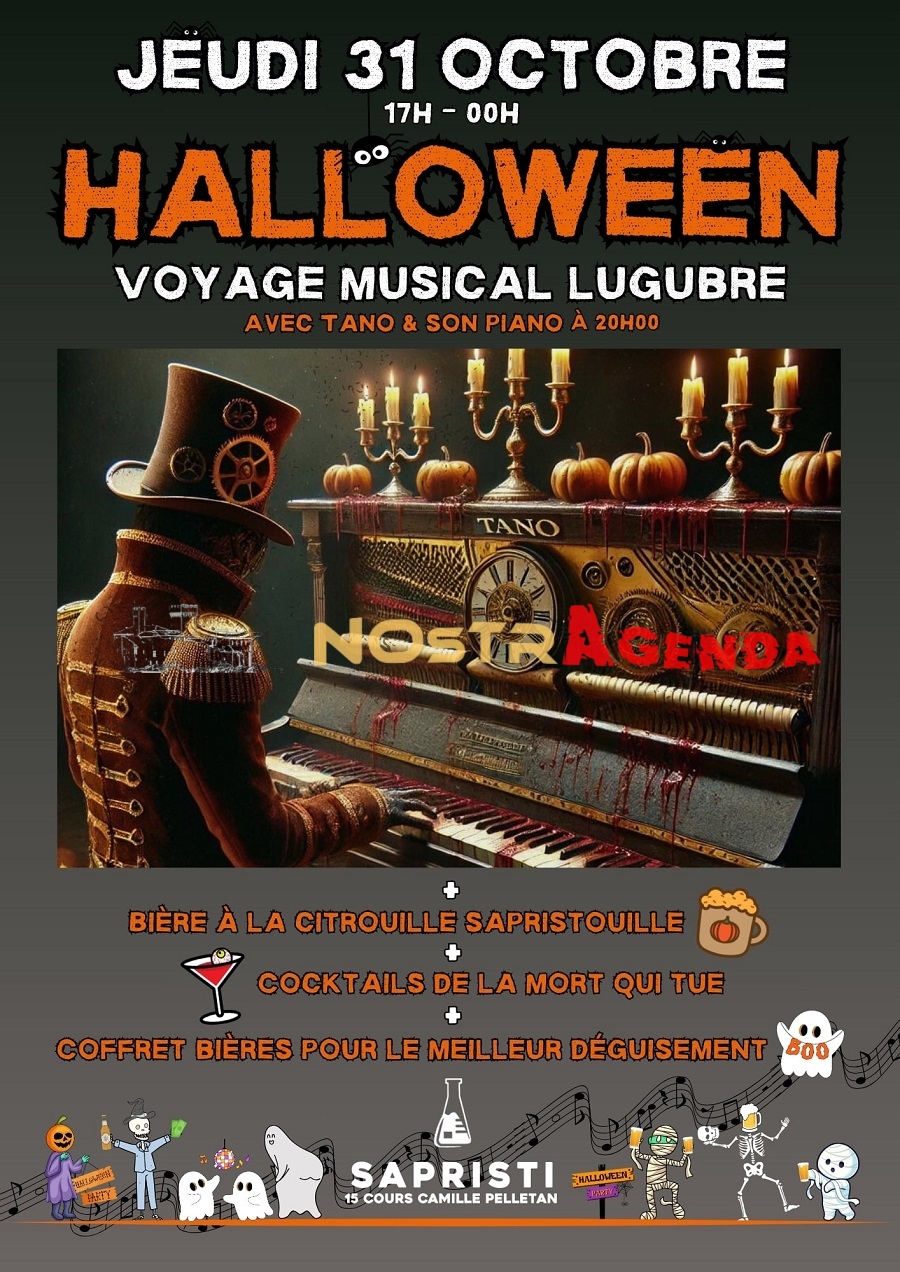 Halloween Sapristi Voyage musical Lugubre Tano's Nostragenda Ce soir à Salon