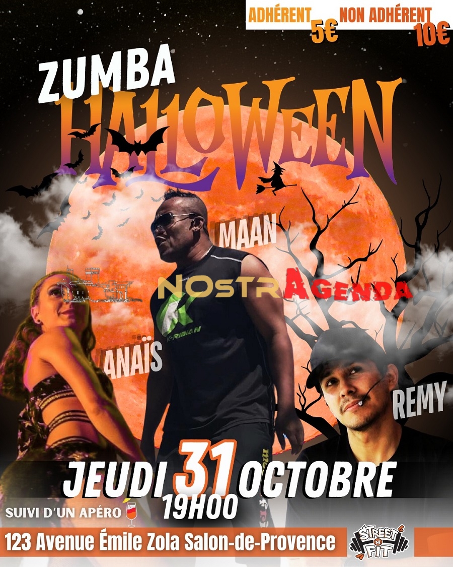 zumba halloween Street M Fit Salon agenda Nostragenda