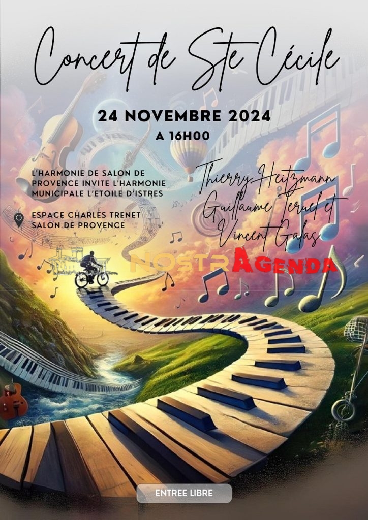 Concert Ste Cecile 2024 orchestre d harmonie Salon Nostragenda
