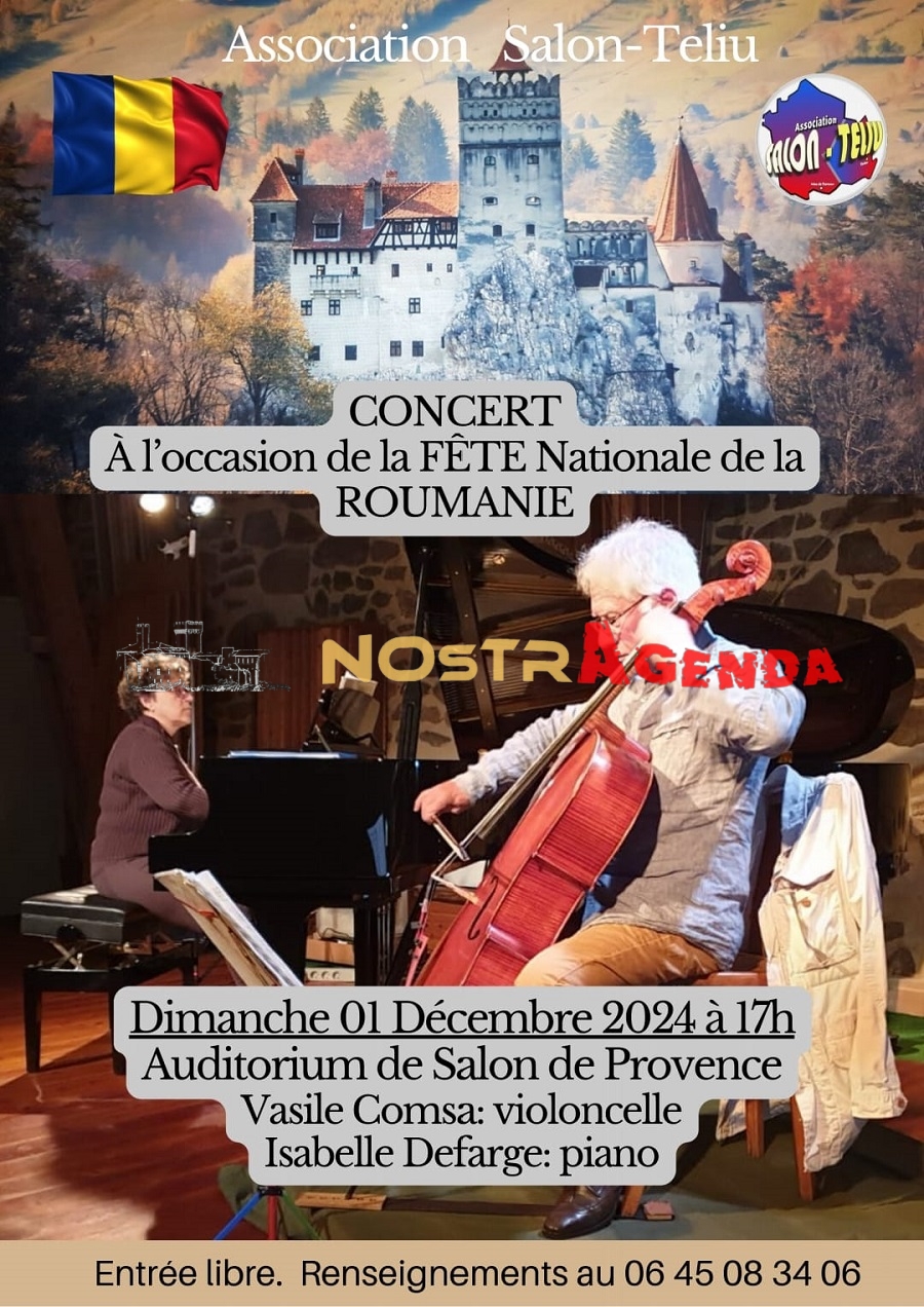 Concert fete de la Roumanie Association Salon Teliu Nostragenda Auditorium Atrium