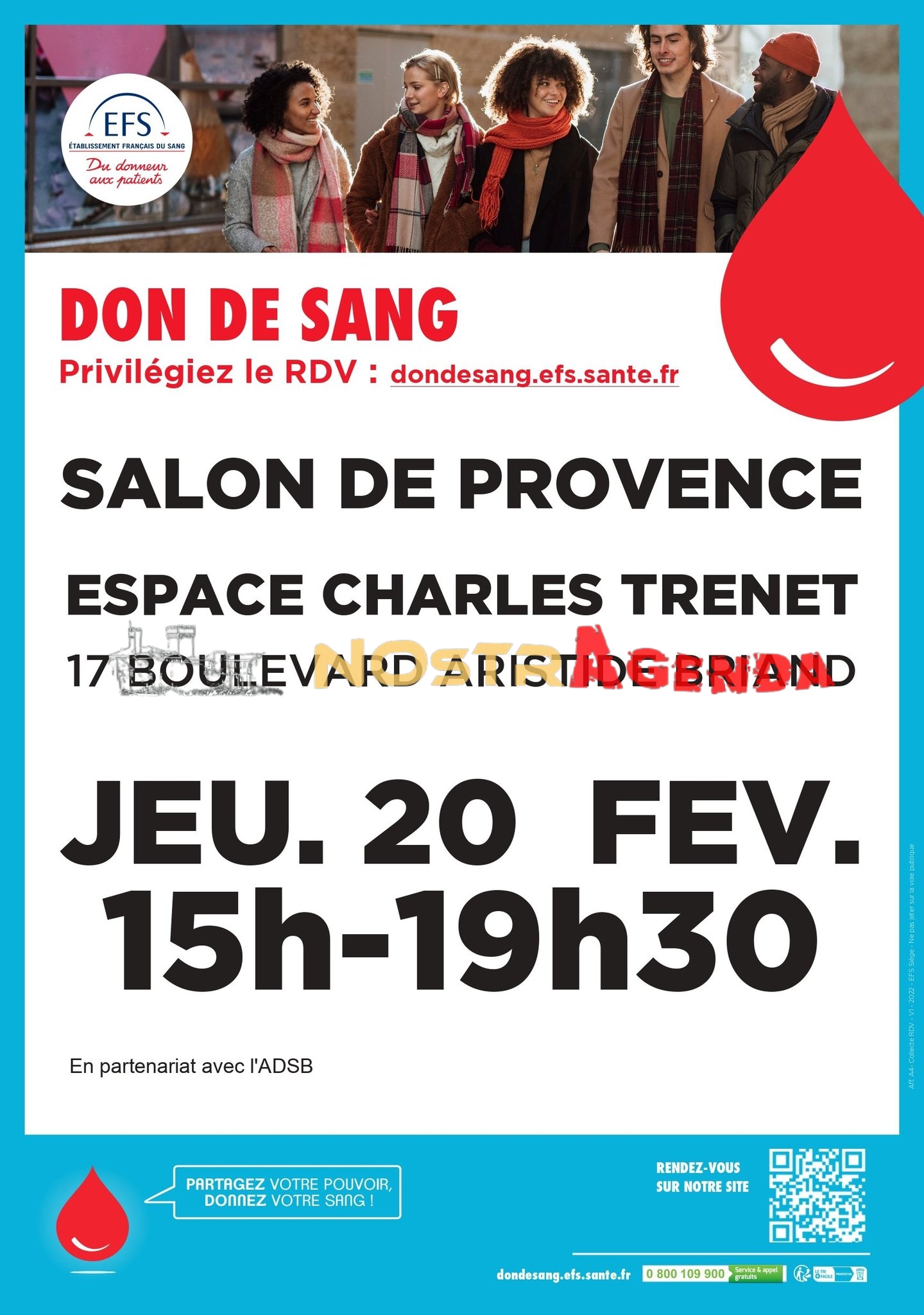 don du sang 20 fevrier 2025 salon de provence Nostragenda