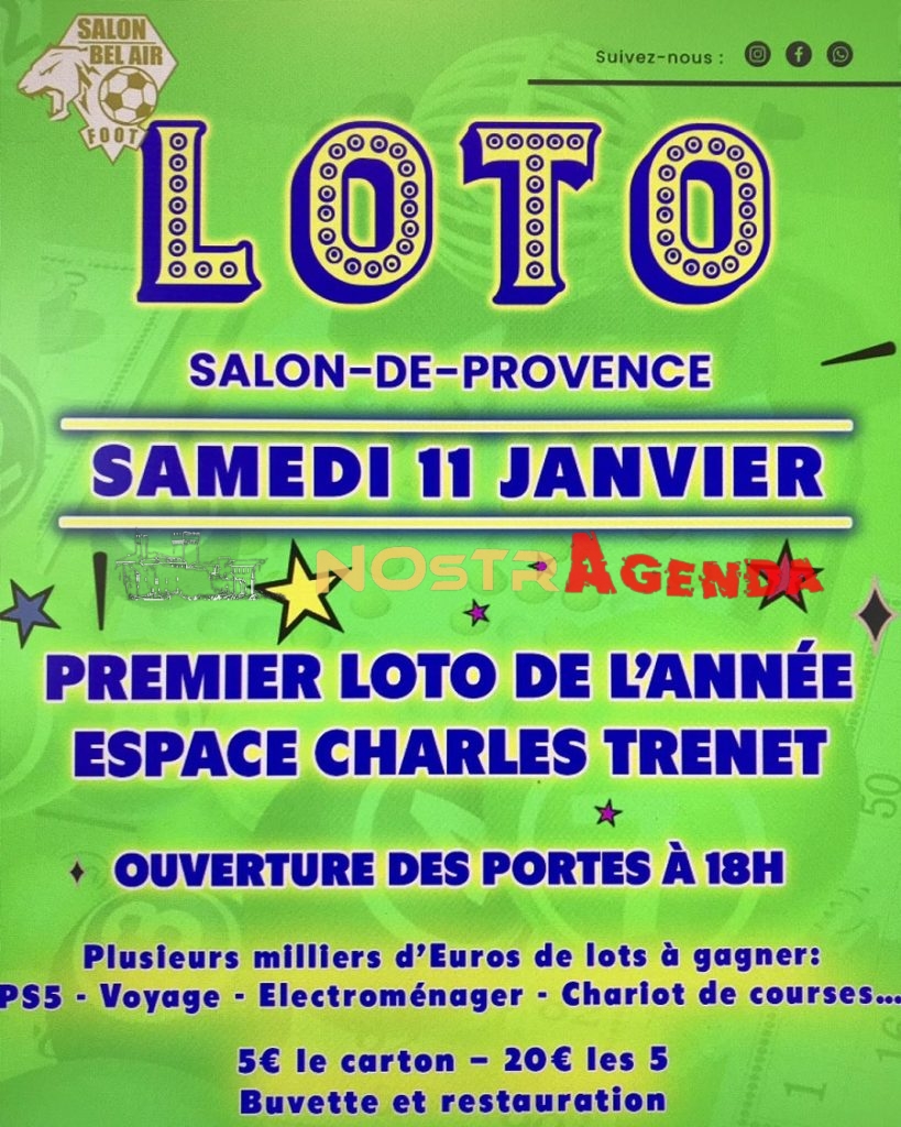 loto SBF FOOT Salon agenda nostragenda Janvier 2025