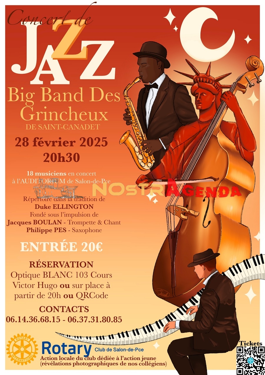 jazz big band des grincheux rotary salon agenda Nostragenda