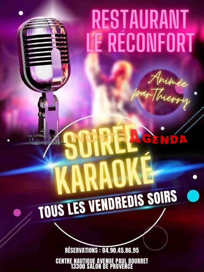 soirée karaoke restaurant le reconfort salon vendredis soirs Nostragenda Thierry