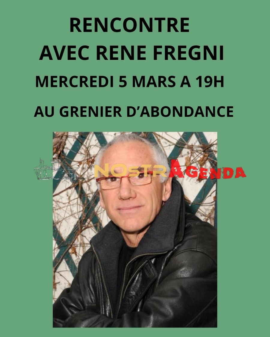 Rencontre avec René Frégni Librairie Le grenier d'abondance Salon Nostragenda