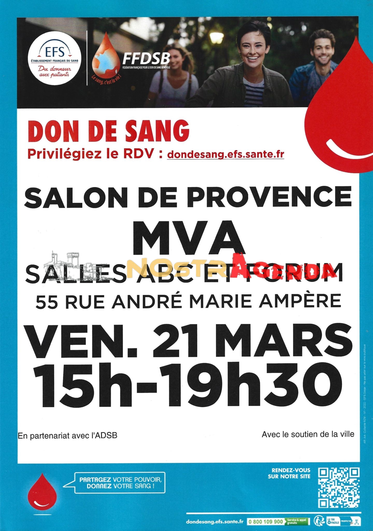 Don du sang Mars Salon de Provence Nostragenda Maison Vie Associative