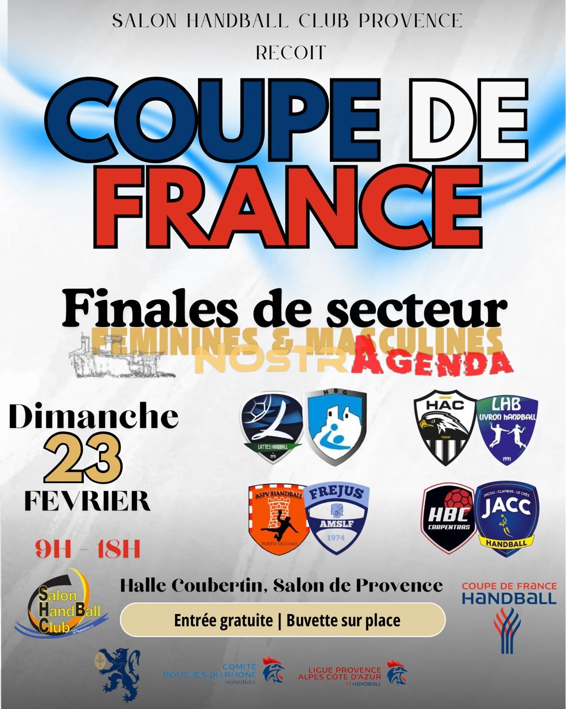 coupe de france hand ball finale de secteurs halle de coubertin Salon agenda Sport Nostragenda