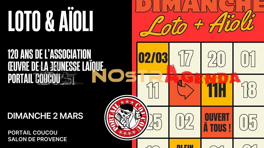 loto & aïoli OJL Portail Coucou 02 mars 2025 Nostragenda