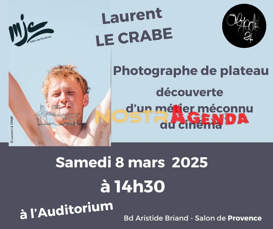 Conference gratuite MJC Salon Laurent Le Crabe Nostragenda