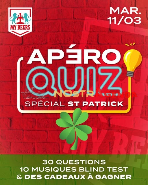 apero quizz special saint Patrick My Beers Salon Nostragenda ce soir Place Morgan