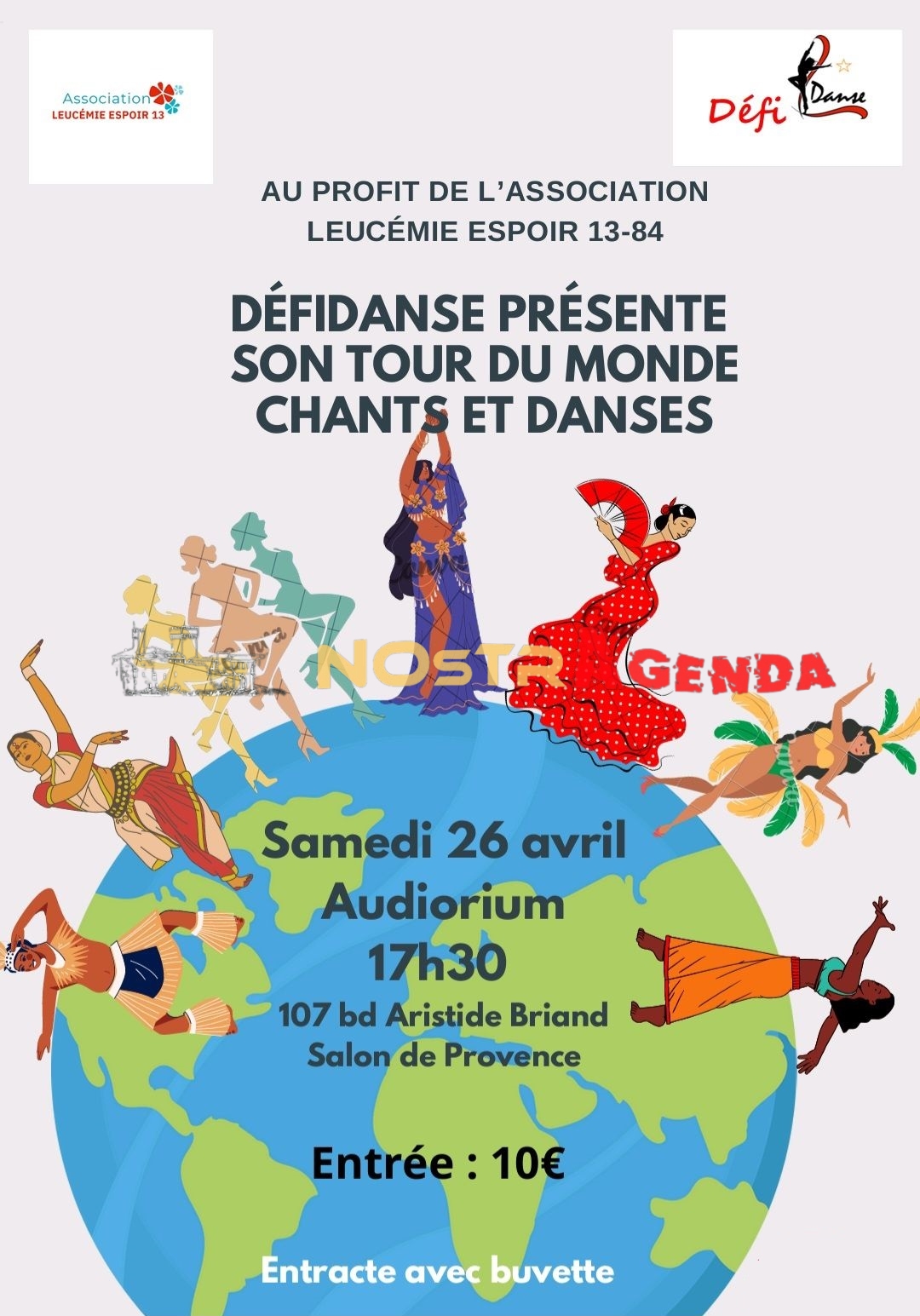 Défidanse : Tour du monde chants et danses leucemie espoir Salon Nostragenda 2025