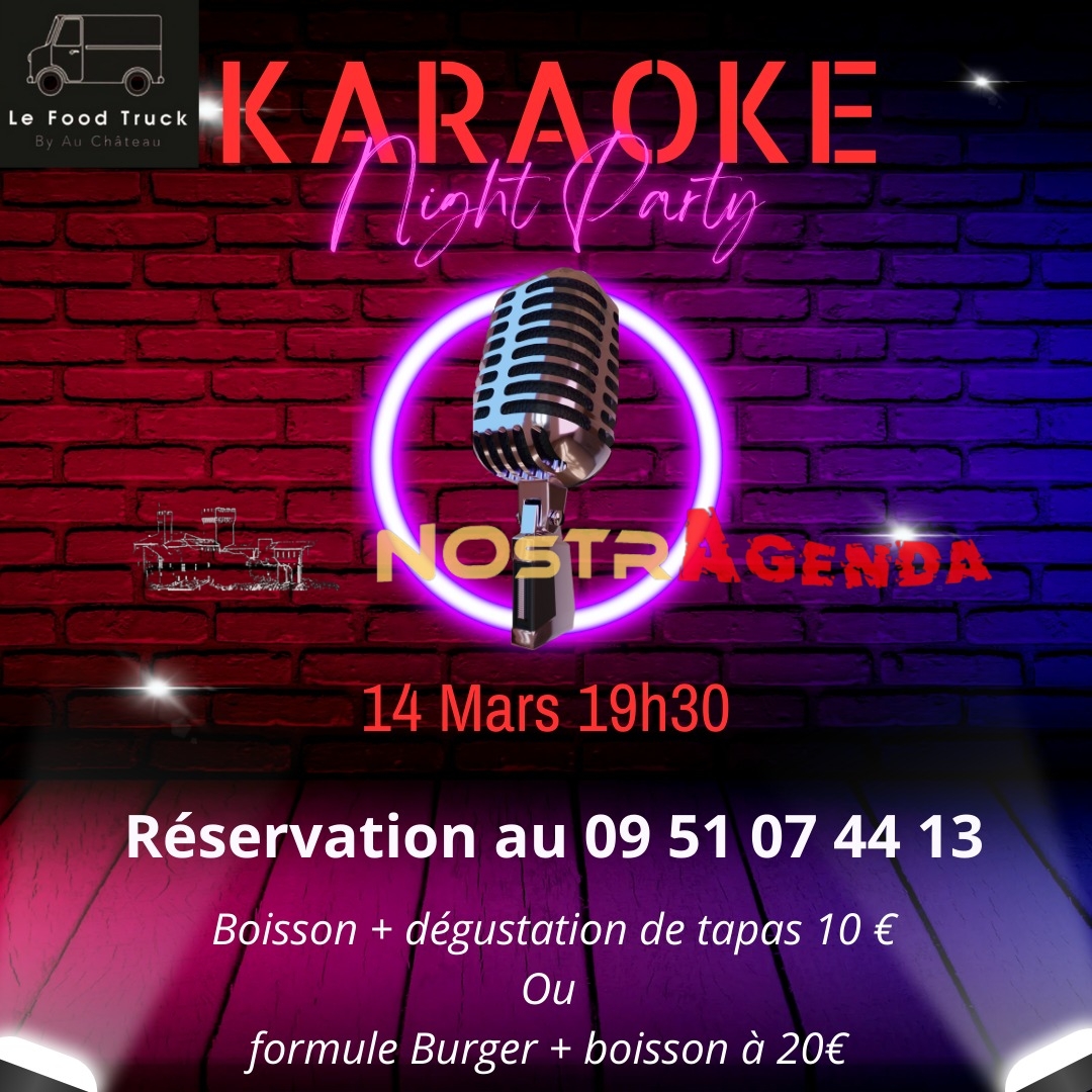 karaoke food truck Salon agenda soirée Nostragenda 14 mars 2025