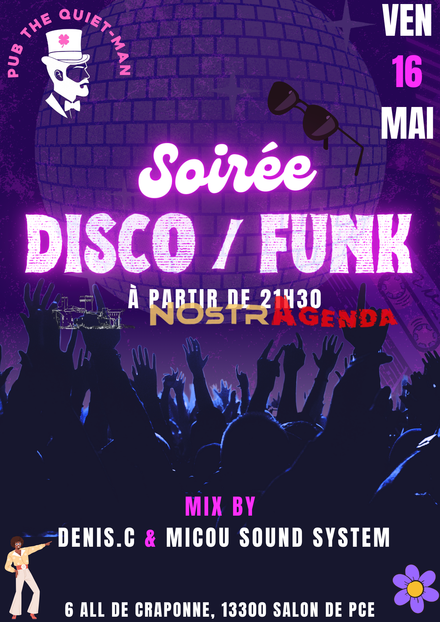 soirée DISCO & FUNK Quiet Man Salon Nostragenda