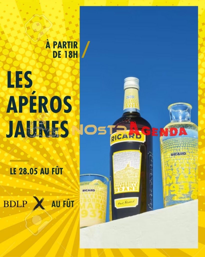 Les apéros jaunes BDLP AU FUT SALON Nostragenda 28 mai 2025