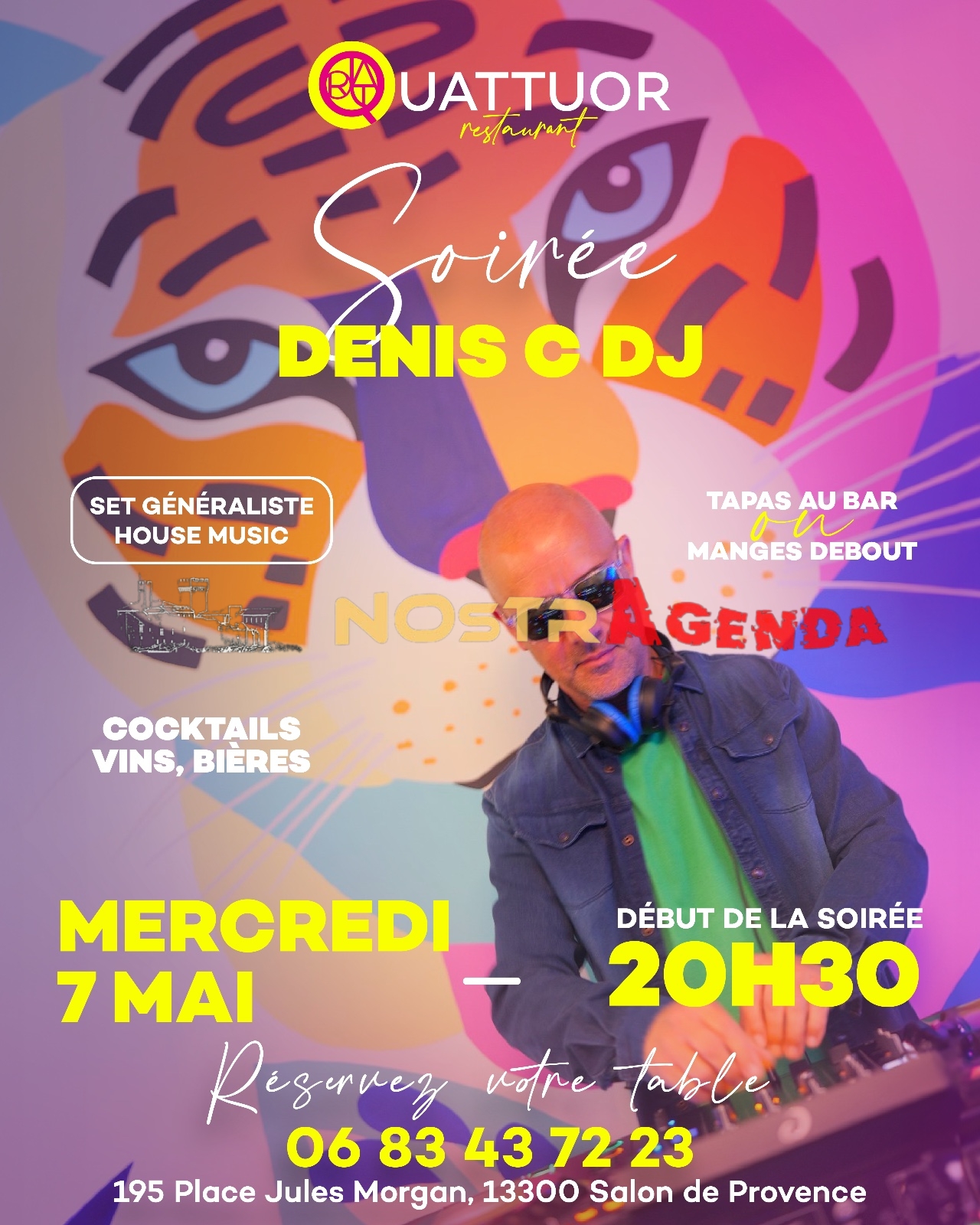 Soirée DJ DENIS C Le quattuor Salon Nostragenda