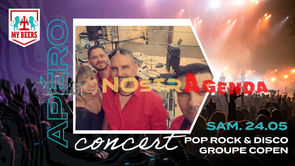 apéro concert groupe Copen My Beers Salon Nostragenda Place Morgan Samedi soir