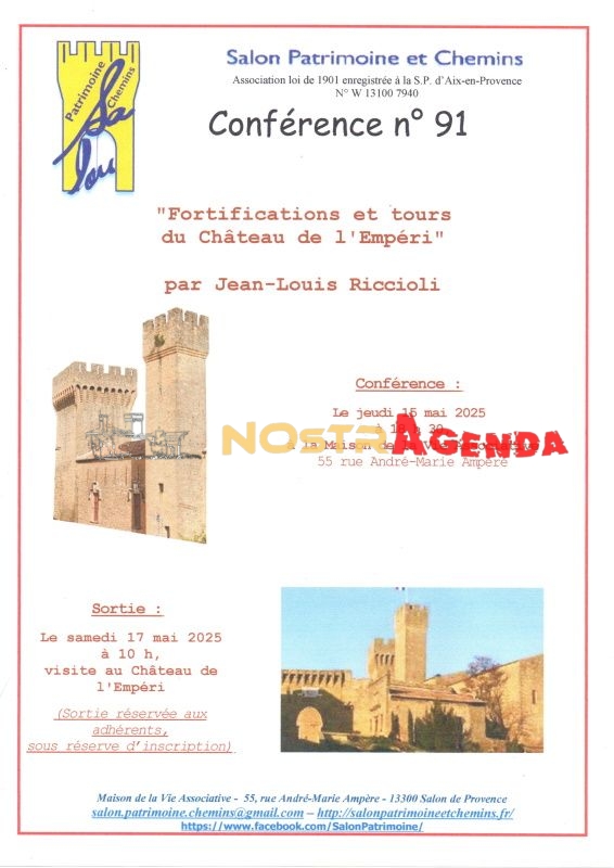 conférence Salon Patrimoine & Chemins Château de l'Empéri Nostragenda