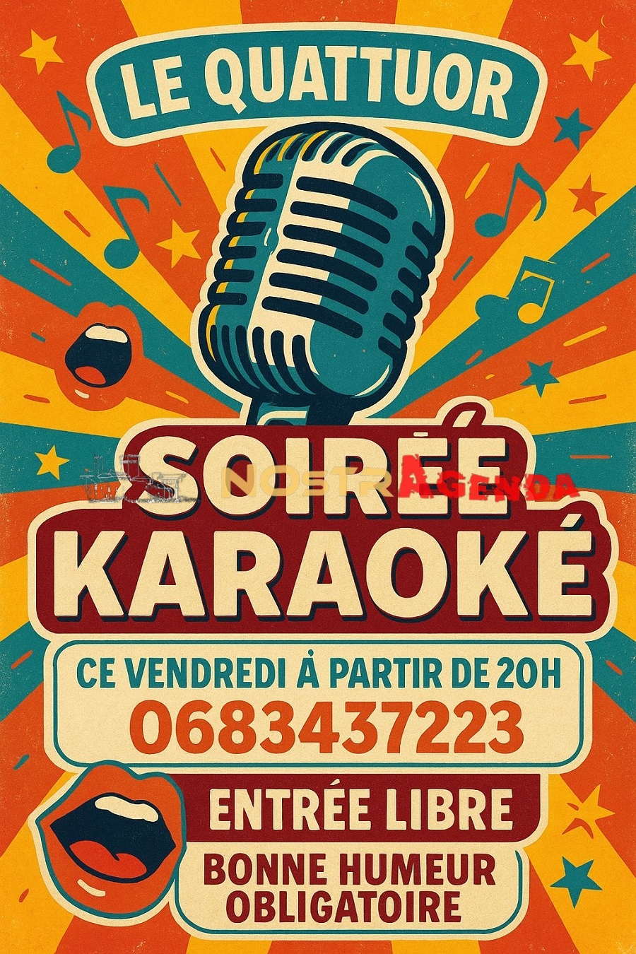 soirée Karaoké le quattuor Vendredi soir à Salon Nostragenda