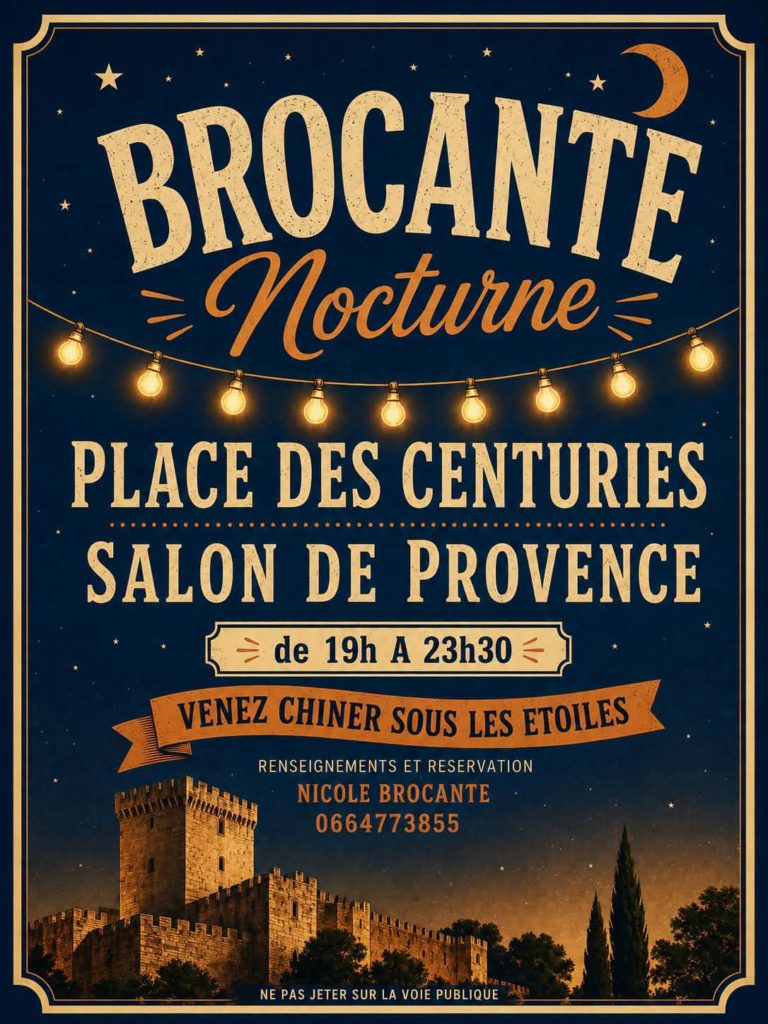brocante nocturne vendredi salon de provence été